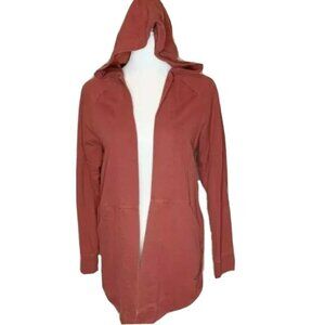 Adidas Womens Sweatshirt Coverup Hoodie Red XS Comfort Open Front Athleisure